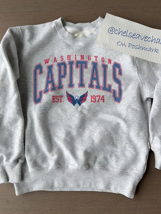 Tops - Vintage Washington Capitals Sweatshirt, NHL Washington Capitals Hockey Shirt Tee